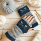 🔥Winter Hot Sale 49% off😻Cat Knitted Embroidery Fingerless Gloves - Cosy, Stylish, Casual Winter Wear
