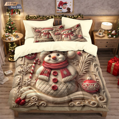 ⏳Limited-time 50% off⏰Festive Christmas 3-Piece Duvet Cover Set🛏️❤️
