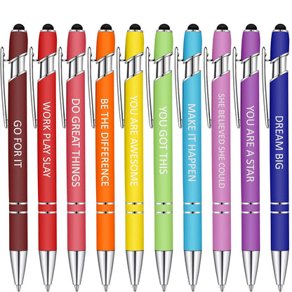 🔥NEW YEAR SALE 49% OFF🔥Funny Stress-Relief Daily Quotes Metal Ballpoint Pen Set (7 Pcs)🎁