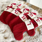 🔥HOT SALE -49% OFF🔥"Cozy Knit Socks, Embroidered Candy Gift Bag, Letter Christmas Stocking - Perfect for the Little Ones!"