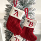 🔥HOT SALE -49% OFF🔥"Cozy Knit Socks, Embroidered Candy Gift Bag, Letter Christmas Stocking - Perfect for the Little Ones!"