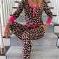 ⏰Gift Idea Hot sale 49% OFF🔥-Leopard with Pink Trim Jogger Pajama Set