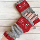🔥Winter Hot Sale 49% off😻Cat Knitted Embroidery Fingerless Gloves - Cosy, Stylish, Casual Winter Wear
