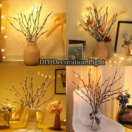🎄Christmas Limited 50% OFF🎄Pousbo® LED Willow Branch Lights Battery-Powered Twig Light