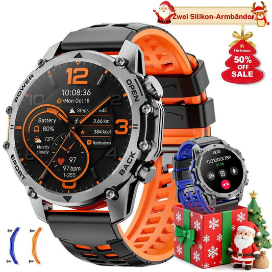 1.52" HD smartwatch for men – Phone calls and music control – Multiple sports modes – IP68 waterproof – Long battery life – Fitness watch for Android and iPhone