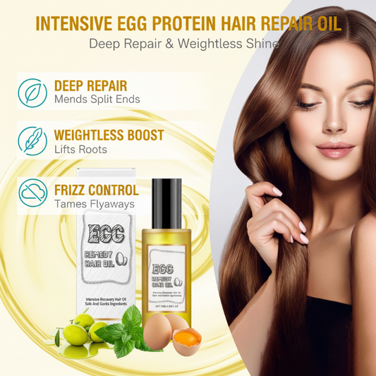 🔥LAST DAY-BUY 1 GET 1 FREE✨Intensive Egg Protein Hair Repair Oil