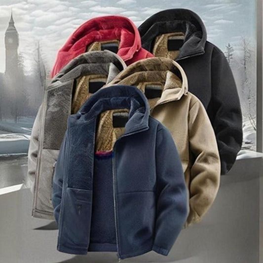 ⏳LAST DAY SALE 50% OFF🔥Men's Hooded Casual Fleece Jacket with Zipper
